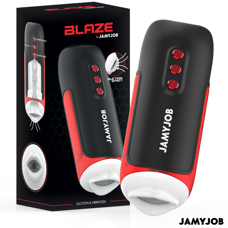 JAMYJOB - BLAZE MASTURBATORE AUTOMATICO CON 5 MODALITÀ DI ASPIRAZIONE E VIBRAZIONE