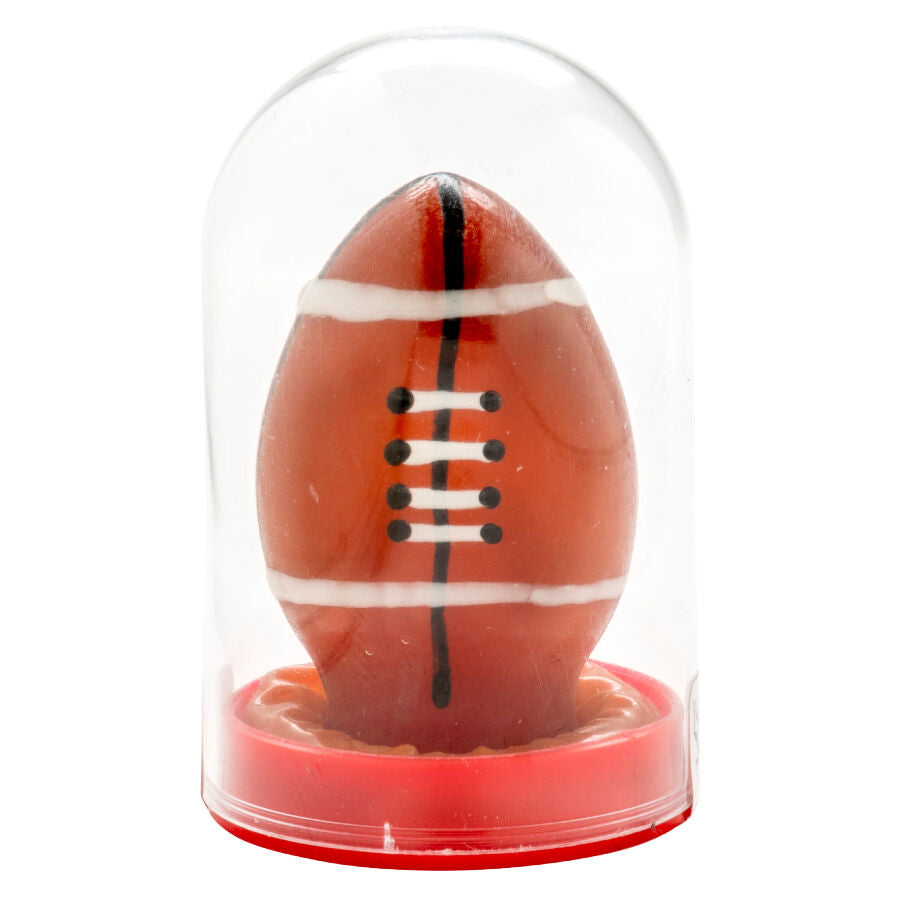 CONDOMERIE - PRESERVATIVI NOVITÀ DIPINTI A MANO PALLONE DA RUGBY