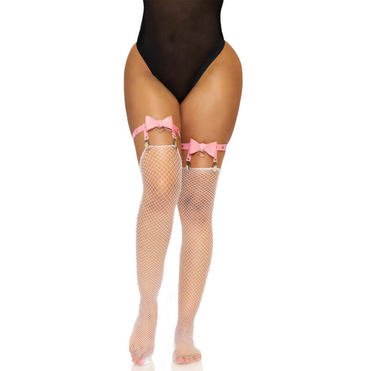 LEG AVENUE - GIARRETTIERA L IN PELLE VEGANA TAGLIA UNICA - ROSA