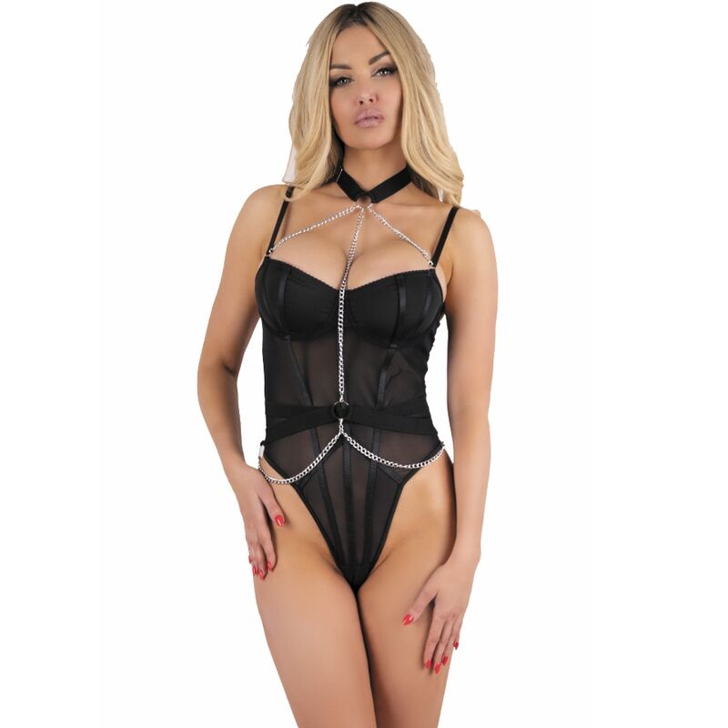 LIVCO CORSETTI FASHION - RUBIKA LC XG079 BODY CON GIROCOLLO NERO XL