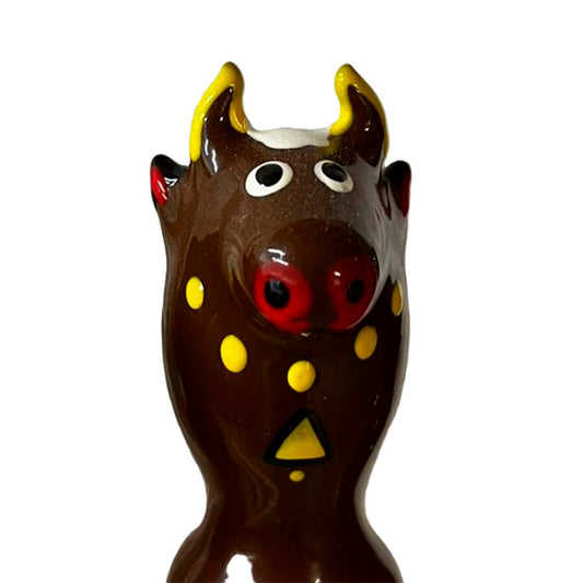 CONDOMERIE - PRESERVATIVI NOVITÀ DIPINTI A MANO BULL BLACK MODELLO 2