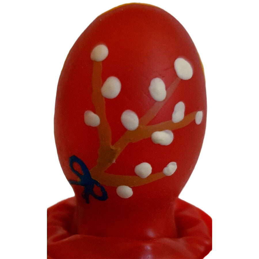 CONDOMERIE - PRESERVATIVI NOVITÀ DIPINTI A MANO ROSSO UOVO DI PASQUA