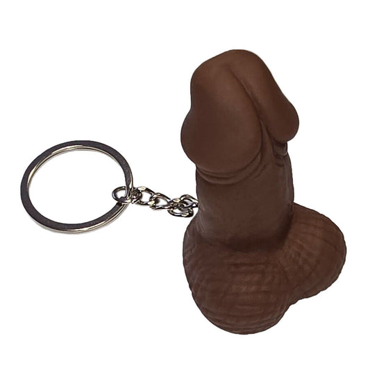 DIABLO PICANTE - PORTACHIAVI FISCHIO A FORMA DI PENE COLOR MULATTO