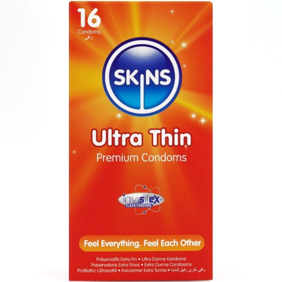 SKINS - PRESERVATIVI ULTRA SOTTILI PREMIUM CONFEZIONE DA 16